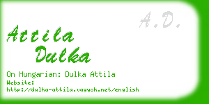 attila dulka business card